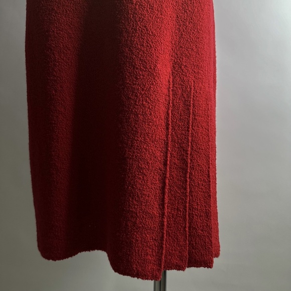 Vintage 80's Designer Adolfo Red Bouclé Wool Set with Lady Jacket & Skirt - Picture 11 of 12